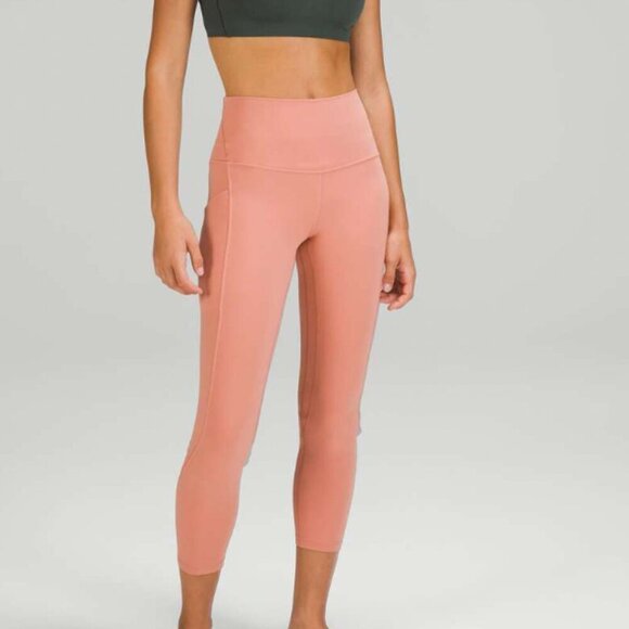 Lululemon Align High-Rise Pant with Pockets 25" Pink Savannah Size 6 - Picture 1 of 12